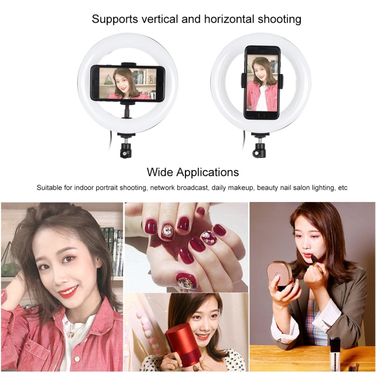 PULUZ 7.9 pulgadas 20 cm USB RGB Regulable LED Temperatura de doble color LED Anillo de luz curvado Vlogging Selfie Fotografía Luces de video con abrazadera para teléfono, 7.9 inch RGBW