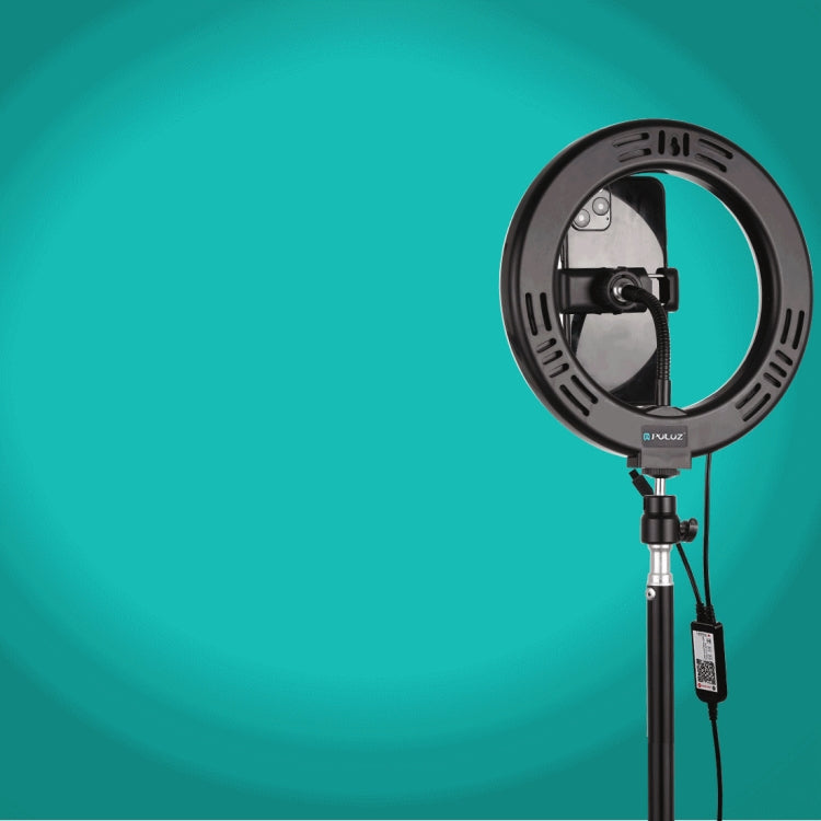 PULUZ 7.9 pulgadas 20 cm USB RGB Regulable LED Temperatura de doble color LED Anillo de luz curvado Vlogging Selfie Fotografía Luces de video con abrazadera para teléfono, 7.9 inch RGBW