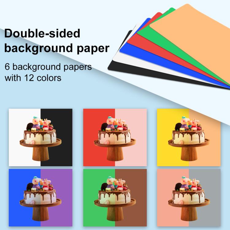 PULUZ Anillo de luz portátil plegable de 40 cm Caja de tienda de campaña con iluminación fotográfica USB para estudio con 6 fondos de color de doble cara, Tamaño: 40 cm x 40 cm x 40 cm, 40cm Box Black RU, 40cm