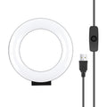 PULUZ 4,7 pulgadas 12 cm superficie curva USB luz blanca anillo LED Selfie belleza Vlogging fotografía luces de vídeo, 4.7 inch