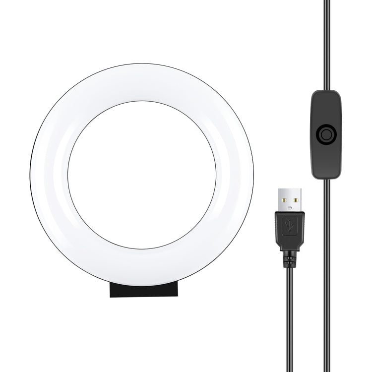 PULUZ 4,7 pulgadas 12 cm superficie curva USB luz blanca anillo LED Selfie belleza Vlogging fotografía luces de vídeo, 4.7 inch
