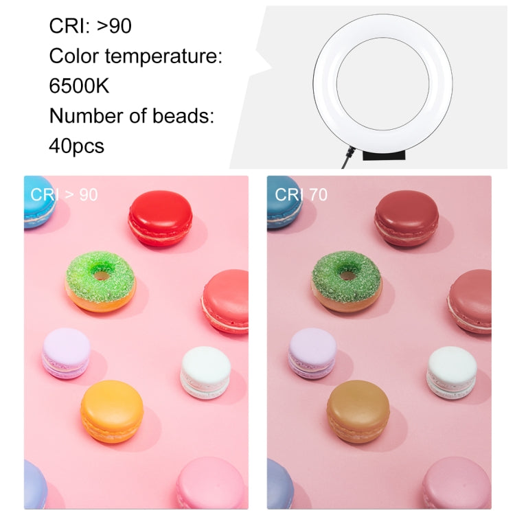 PULUZ 4,7 pulgadas 12 cm superficie curva USB luz blanca anillo LED Selfie belleza Vlogging fotografía luces de vídeo, 4.7 inch