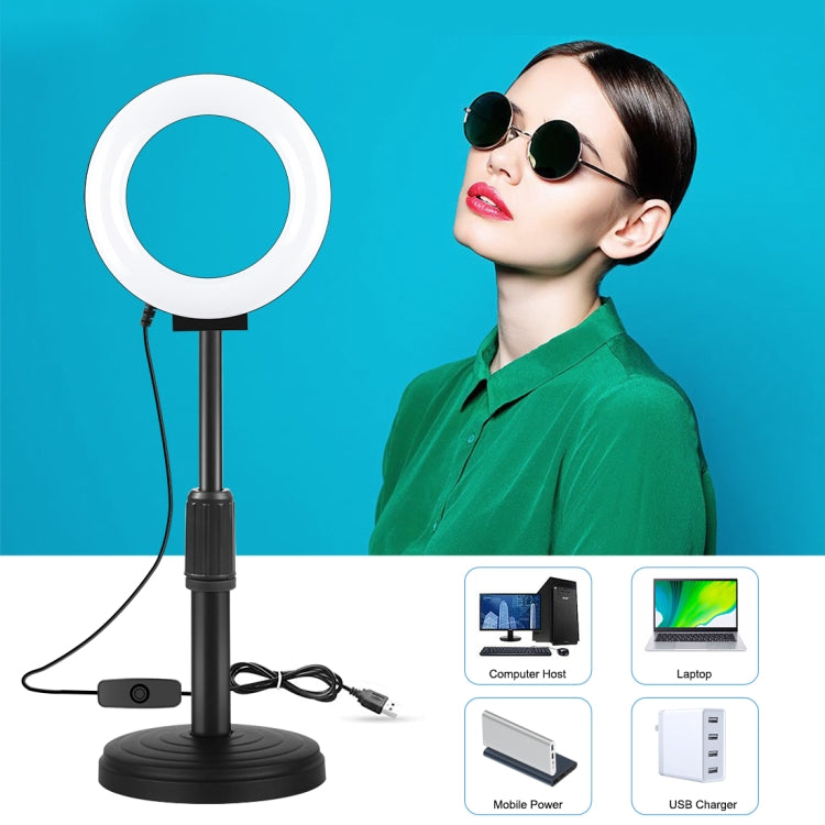PULUZ 4,7 pulgadas 12 cm superficie curva USB luz blanca anillo LED Selfie belleza Vlogging fotografía luces de vídeo, 4.7 inch