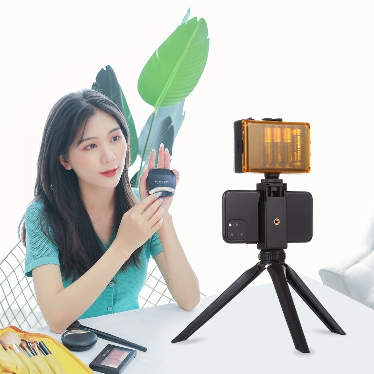 PULUZ Pocket Mini trípode de plástico con abrazadera para teléfono inteligente, Plastic Tripod (Black), Plastic Tripod (Pink)