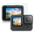 PULUZ para GoPro Hero12 Negro / 11 Negro / 10 Negro / 9 Lente Negro + Pantalla LCD Película de vidrio templado 9H 2.5D, For GoPro HERO9 Black