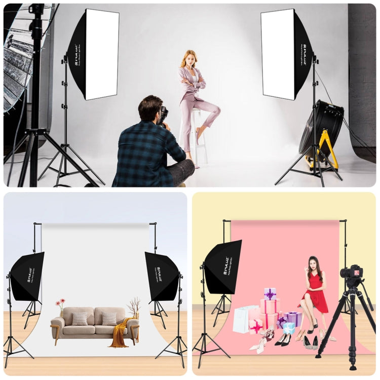 PULUZ 50x70cm Studio Softbox + 2m Soporte para trípode + Kit de fotografía con bombilla LED de luz blanca E27 30W 5700K individual, Single Bulb EU Plug, Single Bulb US Plug, Single Bulb EU Plug (RU)