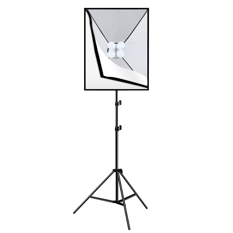 PULUZ 50x70cm Softbox de estudio + soporte para trípode de 2m + 4 x E27 24W 5700K luz blanca bombilla LED Kit de iluminación para fotografía, 4 x Bulb EU Plug (RU), 4 x Bulb EU Plug, 4 x Bulb US Plug