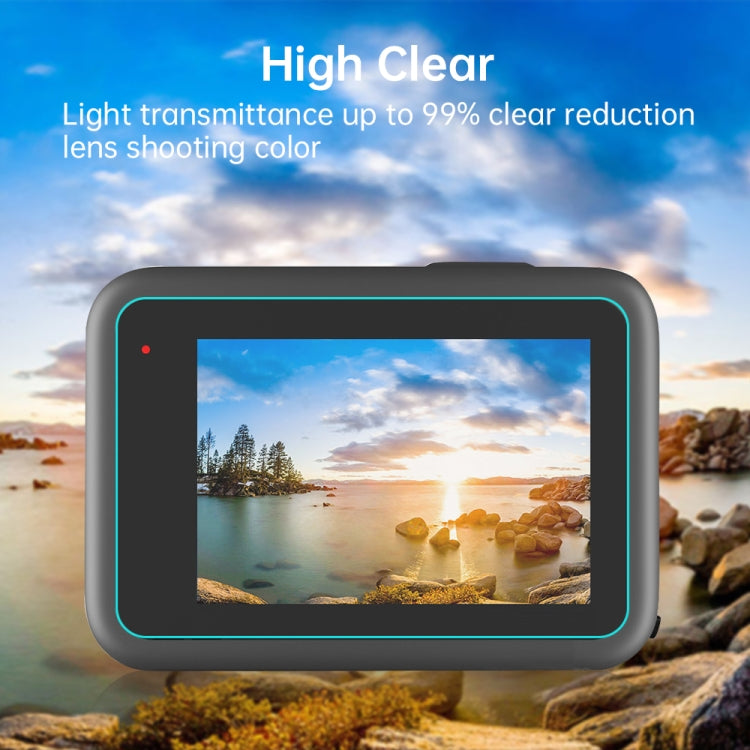 PULUZ para GoPro Hero12 Negro / 11 Negro / 10 Negro / 9 Lente Negro + Pantalla LCD Película de vidrio templado 9H 2.5D, For GoPro HERO9 Black