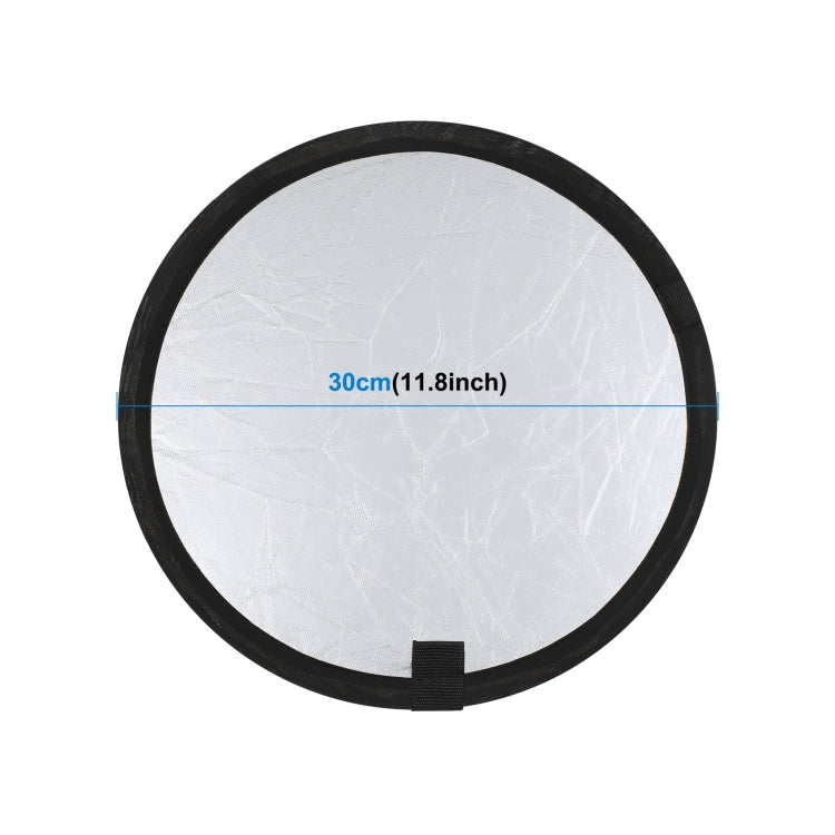 PULUZ 30cm 2 en 1 Tablero reflector de estudio fotográfico plegable plateado / dorado, 30cm Reflector