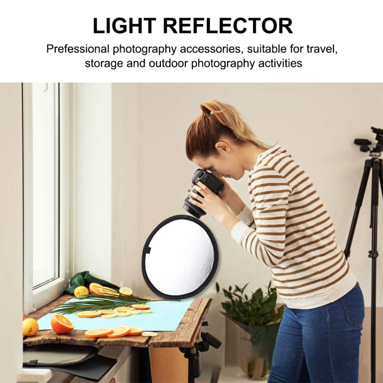 PULUZ 30cm 2 en 1 Tablero reflector de estudio fotográfico plegable plateado / dorado, 30cm Reflector
