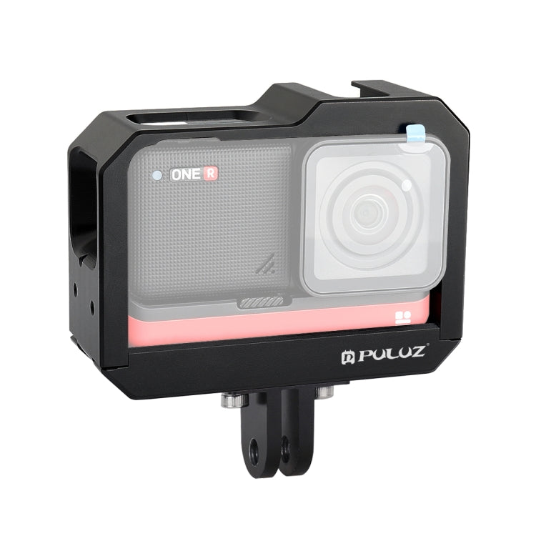 PULUZ-carcasa protectora con montura de marco de aleación de aluminio, ranura para Base de zapata fría y adaptador de Base de trípode para Insta360 One R, For Insta 360 One R Frame Cage(B), For Insta 360 One R Frame Cage(R)