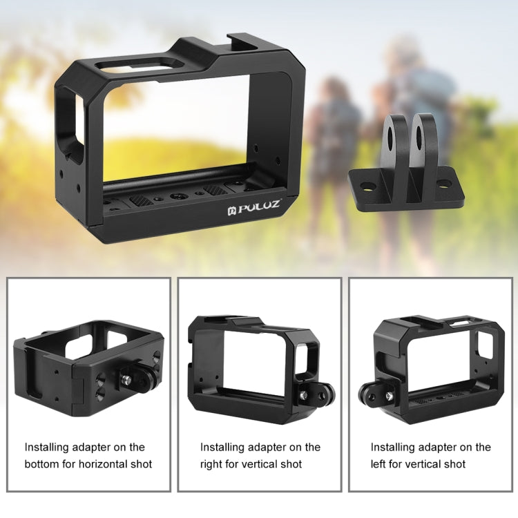 PULUZ-carcasa protectora con montura de marco de aleación de aluminio, ranura para Base de zapata fría y adaptador de Base de trípode para Insta360 One R, For Insta 360 One R Frame Cage(B), For Insta 360 One R Frame Cage(R)