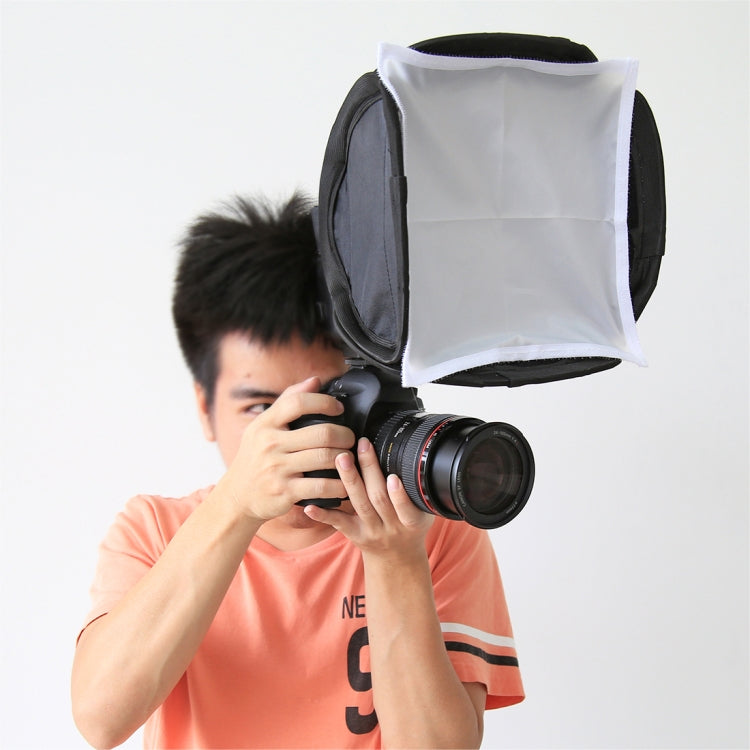 Cubierta de caja de luz difusora de luz de flash suave plegable PULUZ, tamaño: 23 cm x 23 cm, 23cm Softbox