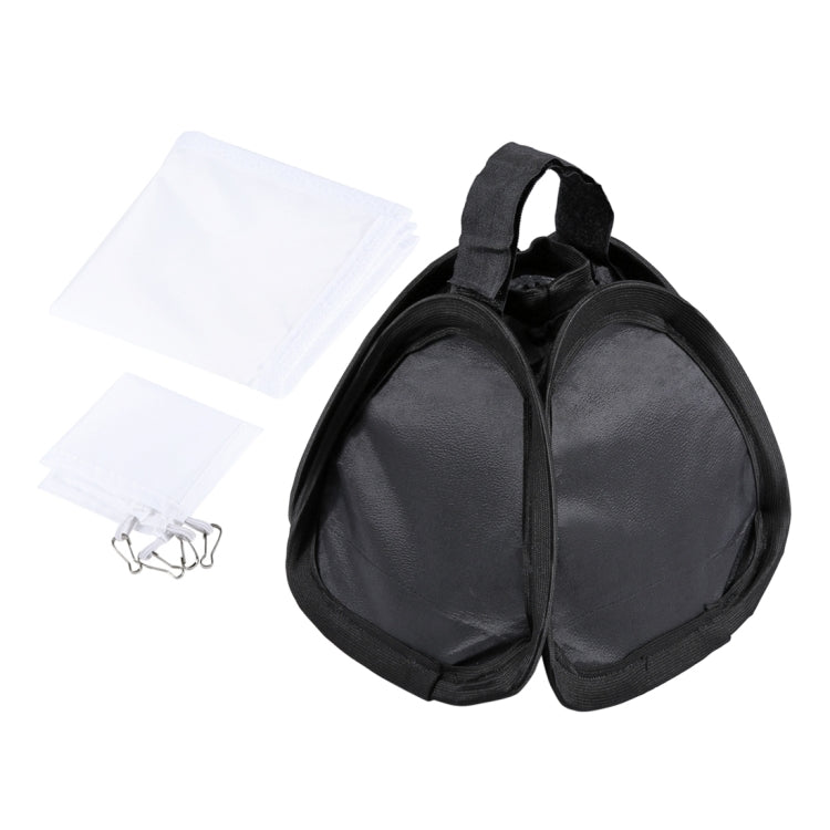 Cubierta de caja de luz difusora de luz de flash suave plegable PULUZ, tamaño: 23 cm x 23 cm, 23cm Softbox