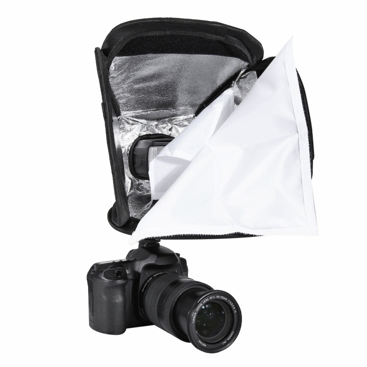 Cubierta de caja de luz difusora de luz de flash suave plegable PULUZ, tamaño: 23 cm x 23 cm, 23cm Softbox