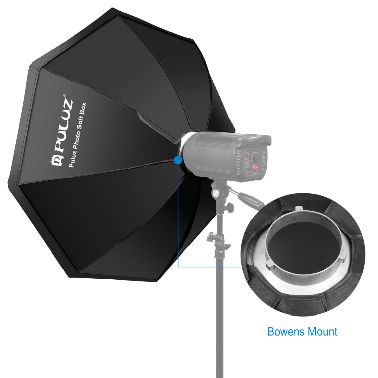PULUZ 95cm Speedlite Flash Octagon Softbox parabólico Difusor de montaje Bowens, 95cm Octangle