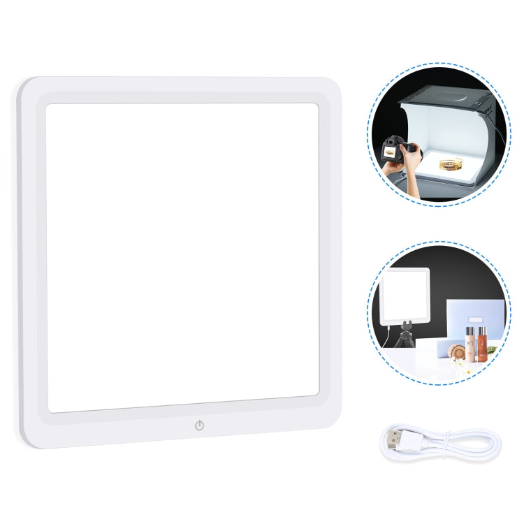 Almohadilla de luz LED sin sombras PULUZ para caja de estudio fotográfico de 30 cm, 30cm Shadowless Light