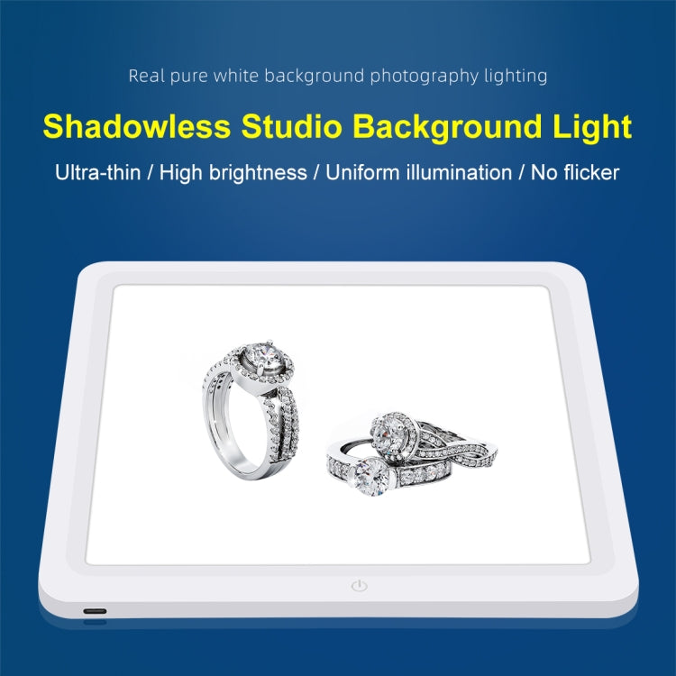 Almohadilla de luz LED sin sombras PULUZ para caja de estudio fotográfico de 30 cm, 30cm Shadowless Light