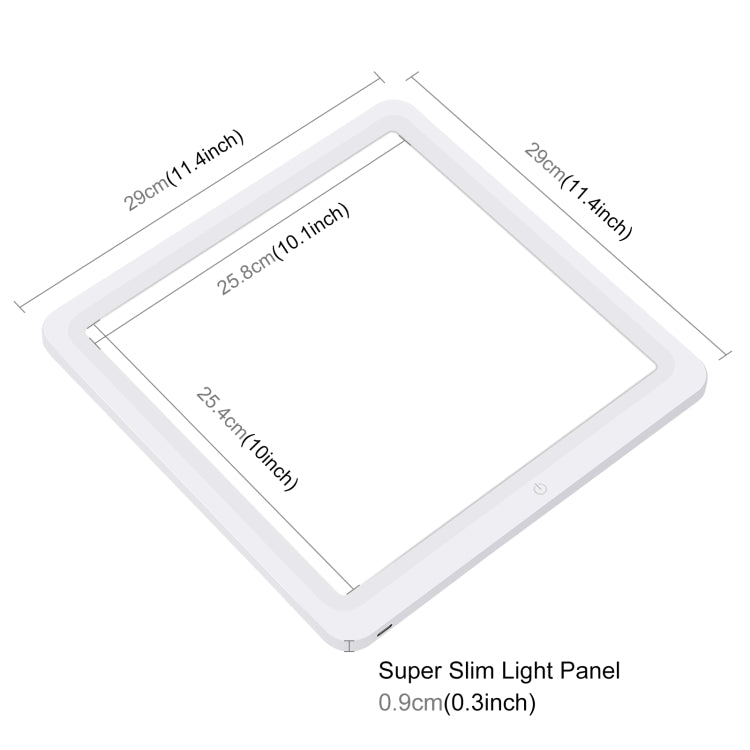 Almohadilla de luz LED sin sombras PULUZ para caja de estudio fotográfico de 30 cm, 30cm Shadowless Light