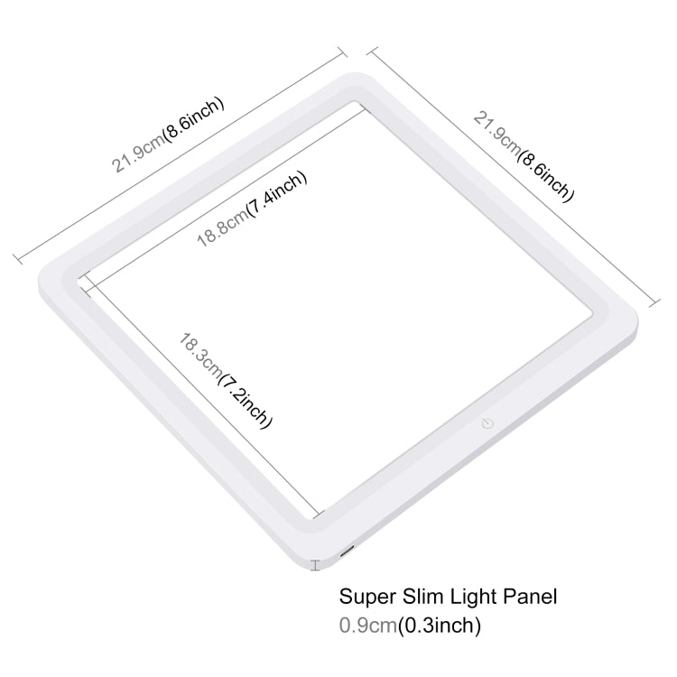 Almohadilla de luz LED sin sombras PULUZ de 20 cm para caja de estudio fotográfico, 20cm Shadowless Light