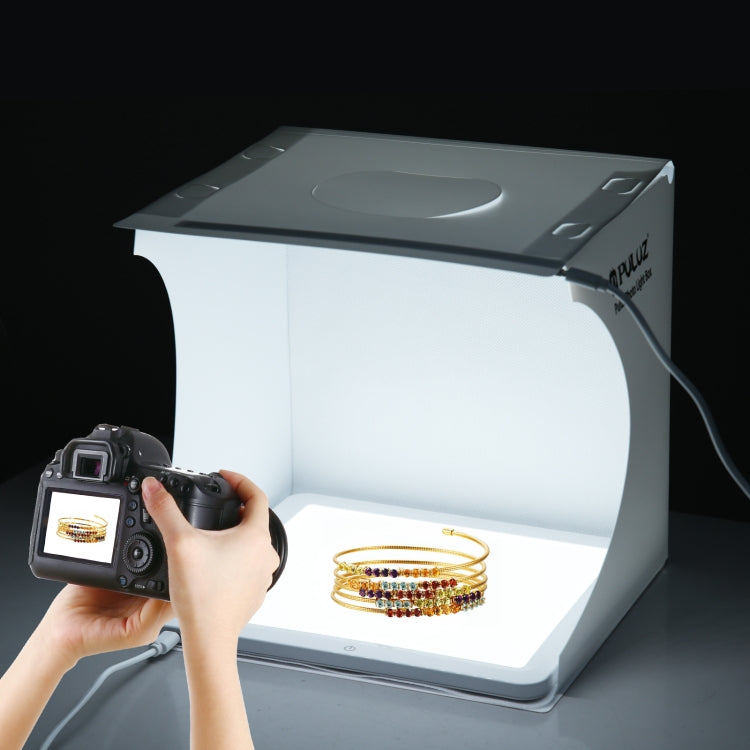 Almohadilla de luz LED sin sombras PULUZ de 20 cm para caja de estudio fotográfico, 20cm Shadowless Light