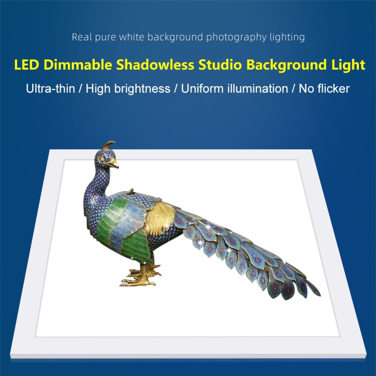 PULUZ 1000LM LED acrílico sin atenuación Polar almohadilla de luz sin sombras con interruptor para caja de estudio fotográfico de 40cm, Light(US), Light(UK), Light(EU), Light(AU), Light (JP PSE Certified)
