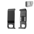 Cubierta de interfaz lateral de batería de metal PULUZ para GoPro HERO12 Negro /11 Negro /10 Negro /9 Negro, Metal Plastic Side Cover