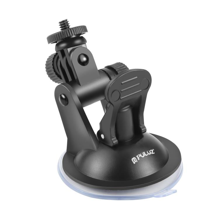 PULUZ Soporte de ventosa para automóvil con tornillo, adaptador de montaje para trípode y bolsa de almacenamiento para GoPro Hero11 Black / HERO10 Black /9 Black /8 Black /7/6/5/5 Session /4 Session /4/3+ /3/2/1, DJI Osmo Action y otras cámaras de acci...