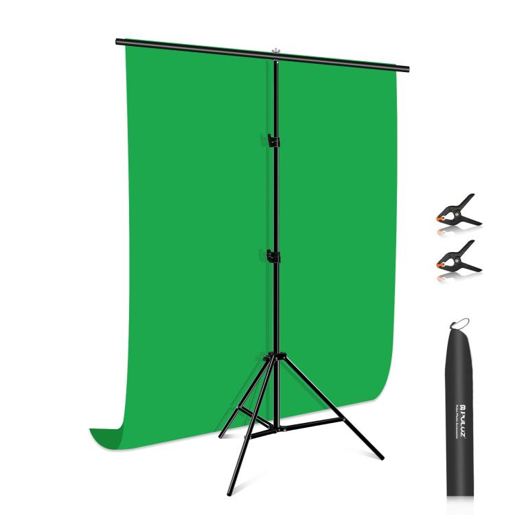 PULUZ 1x2m en forma de T fondo de estudio fotográfico soporte telón de fondo Kit de soporte de barra transversal con clips, 1 x 2m Bracket Kit