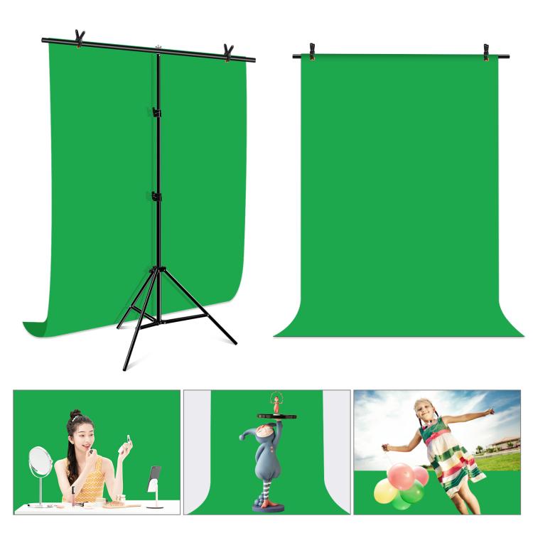 PULUZ 1x2m en forma de T fondo de estudio fotográfico soporte telón de fondo Kit de soporte de barra transversal con clips, 1 x 2m Bracket Kit