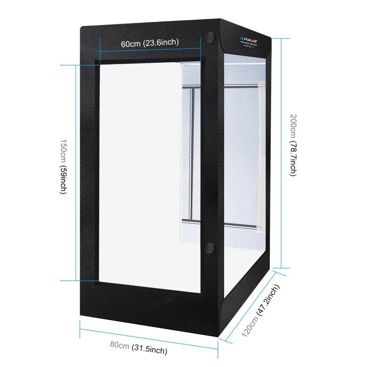 Kit de caja de estudio de luz fotográfica PULUZ 2m 240W 5500K para ropa/retrato de modelo adulto, 2m Box(US), 2m Box(EU), 2m Box(AU), 2m Box(UK)