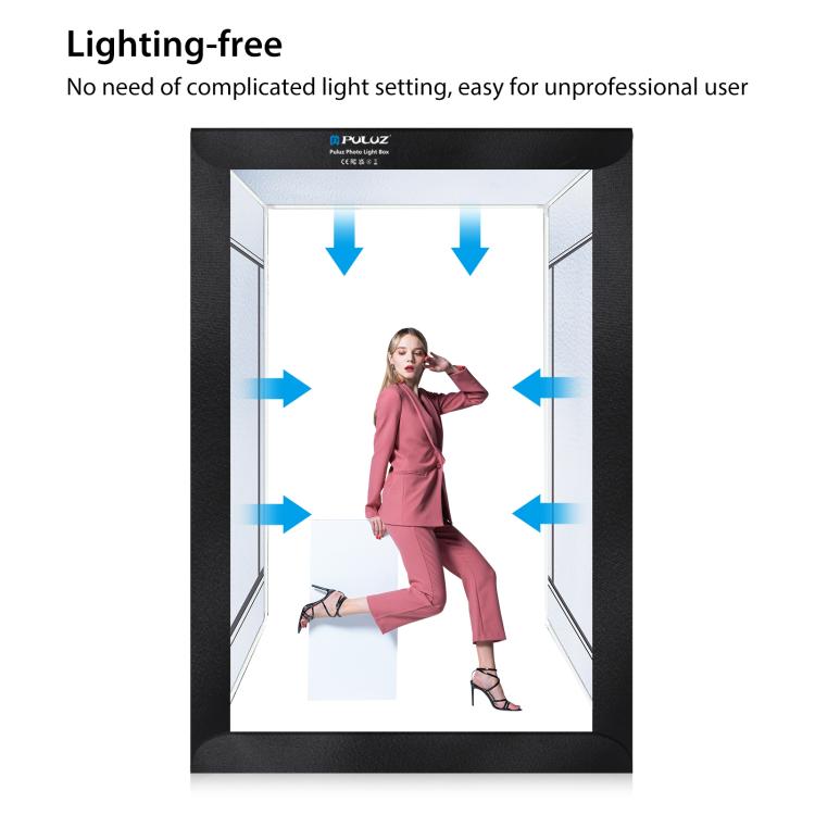 Kit de caja de estudio de luz fotográfica PULUZ 2m 240W 5500K para ropa/retrato de modelo adulto, 2m Box(US), 2m Box(EU), 2m Box(AU), 2m Box(UK)