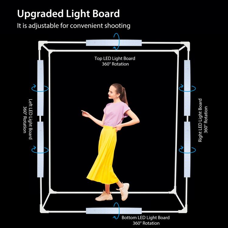 Kit de caja de estudio de luz fotográfica PULUZ 2m 240W 5500K para ropa/retrato de modelo adulto, 2m Box(US), 2m Box(EU), 2m Box(AU), 2m Box(UK)