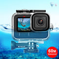 PULUZ para GoPro HERO12 Negro /11 Negro /10 Negro /9 Negro 60m Carcasa protectora impermeable con hebilla Montaje básico y tornillo, For GoPro HERO9 Black