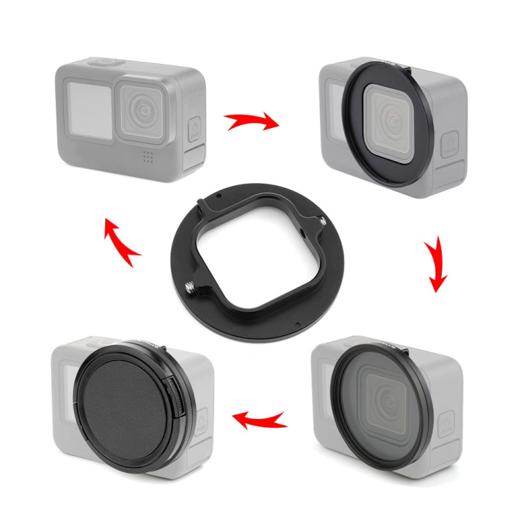 Filtro de lente UV PULUZ de 52 mm para GoPro HERO12 negro /11 negro /10 negro /9 negro, con anillo adaptador, UV Filter