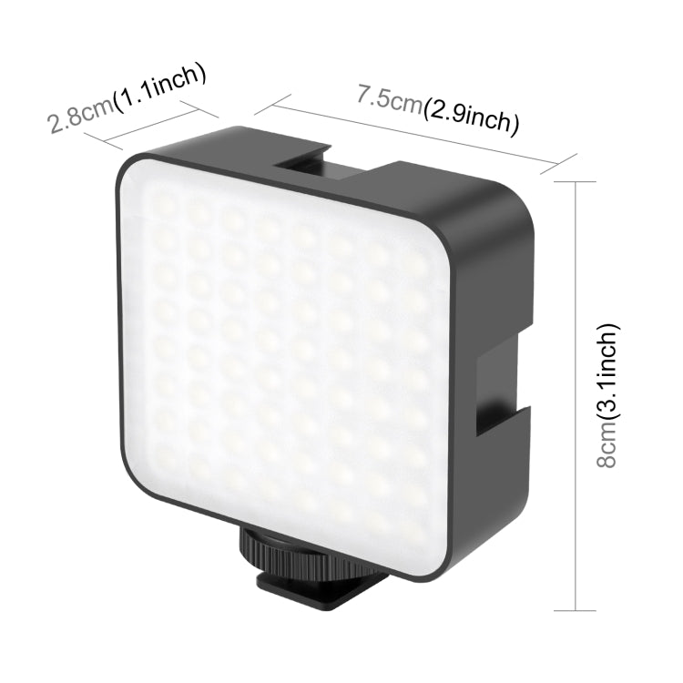 PULUZ 64 LED 5W Luz de relleno de empalme de video para cámara / videocámara, 64 LED