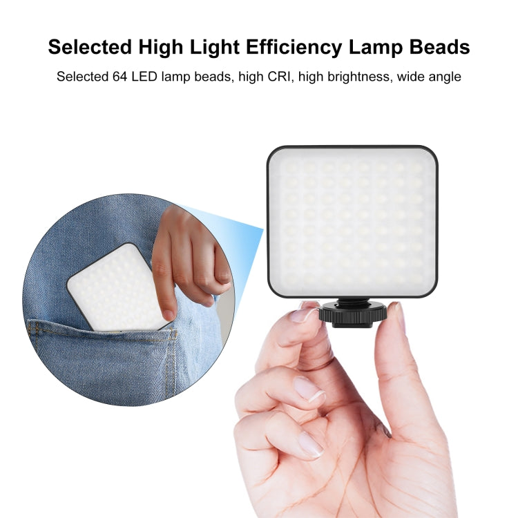 PULUZ 64 LED 5W Luz de relleno de empalme de video para cámara / videocámara, 64 LED