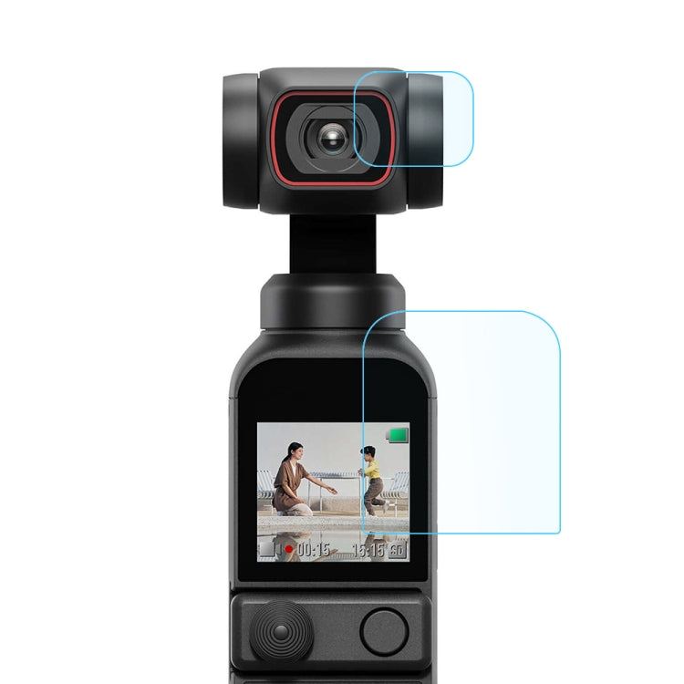 Protector de lente de vidrio templado PULUZ 9H 2.5D HD + película de pantalla para DJI OSMO Pocket 2, For DJI OSMO Pocket 2