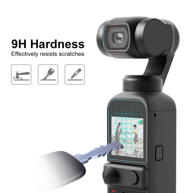 Protector de lente de vidrio templado PULUZ 9H 2.5D HD + película de pantalla para DJI OSMO Pocket 2, For DJI OSMO Pocket 2