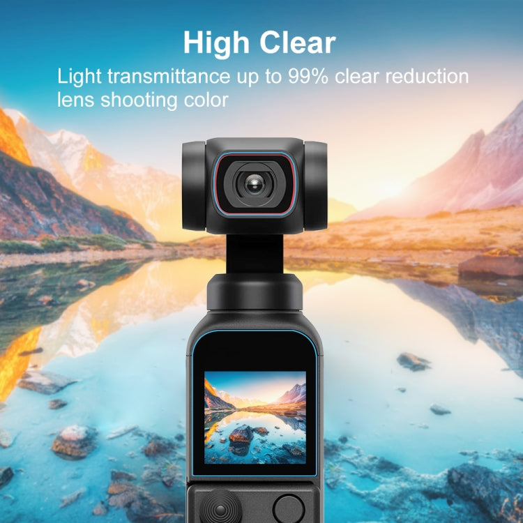 Protector de lente de vidrio templado PULUZ 9H 2.5D HD + película de pantalla para DJI OSMO Pocket 2, For DJI OSMO Pocket 2