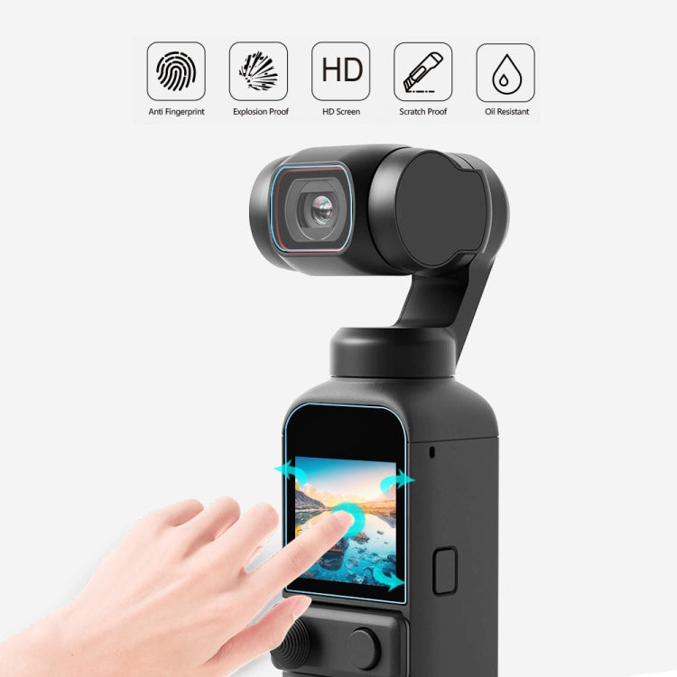 Protector de lente de vidrio templado PULUZ 9H 2.5D HD + película de pantalla para DJI OSMO Pocket 2, For DJI OSMO Pocket 2