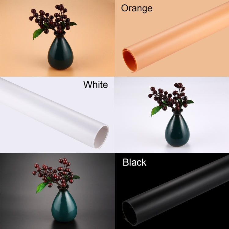 Kits de papel de PVC de fondo fotográfico PULUZ para caja de tienda de estudio, tamaño: 156 cm x 80 cm, Backdrop 80cm (Black), Backdrop 80cm(Orange), Backdrop 80cm(White)