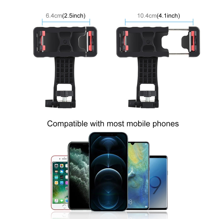 PULUZ Soporte de abrazadera ABS para teléfono con disparo horizontal y vertical giratorio de 360 grados para iPhone, Galaxy, Huawei, Xiaomi, Sony, HTC, Google y otros teléfonos inteligentes, Plastic Clamp