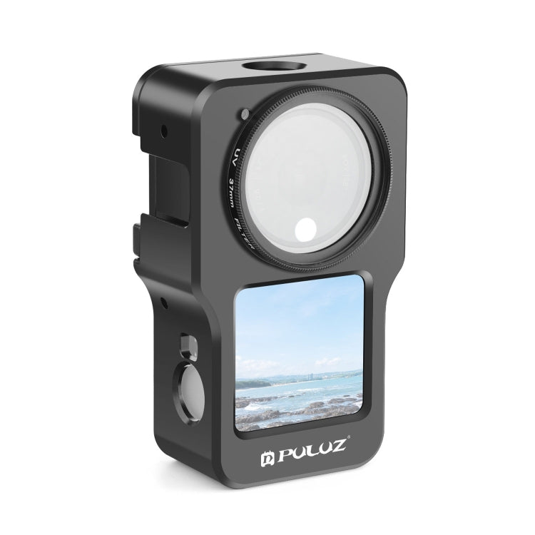 Jaula de aleación de aluminio CNC PULUZ para DJI Action 2, Aluminum Cage (Black), Aluminum Cage (Titanium Color)