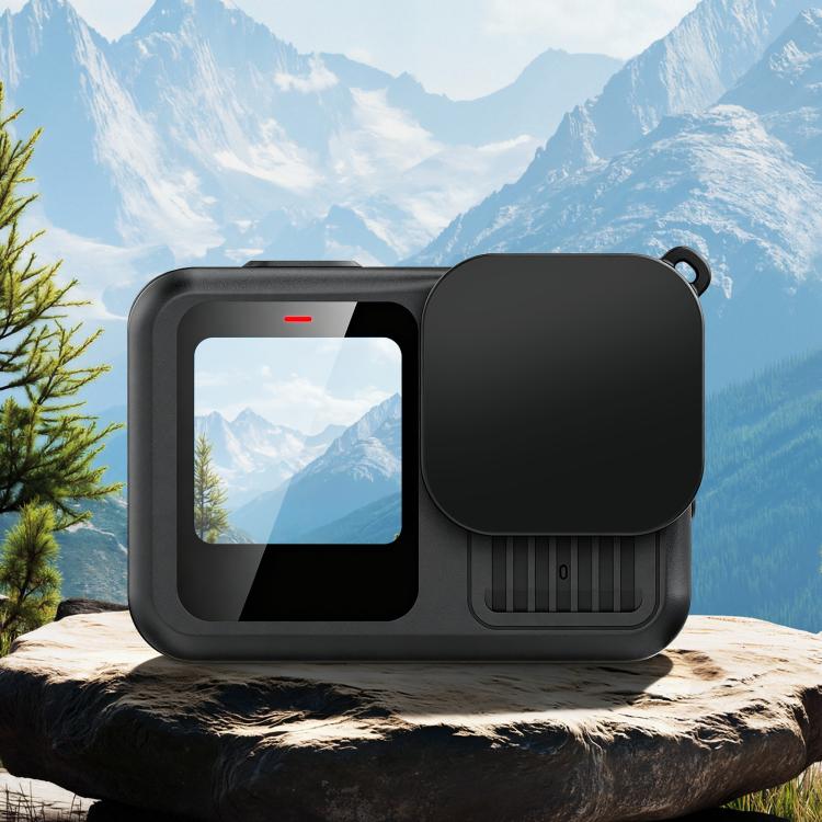 PULUZ para GoPro HERO12 negro/11 negro/10 negro/9 negro suave TPU goma resistente a los arañazos lente de la cámara cubierta protectora, For GoPro HERO12 Black Lens Cap