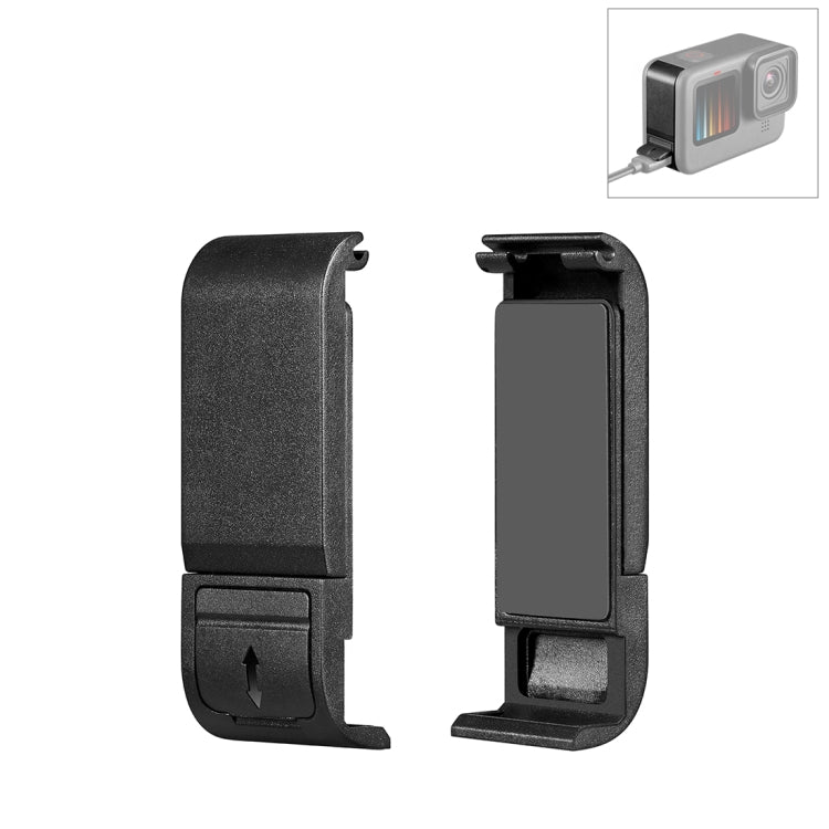 Cubierta de interfaz lateral de batería de plástico PULUZ POM para GoPro HERO12 Negro /11 Negro /10 Negro /9 Negro, POM Plastic Side Cover