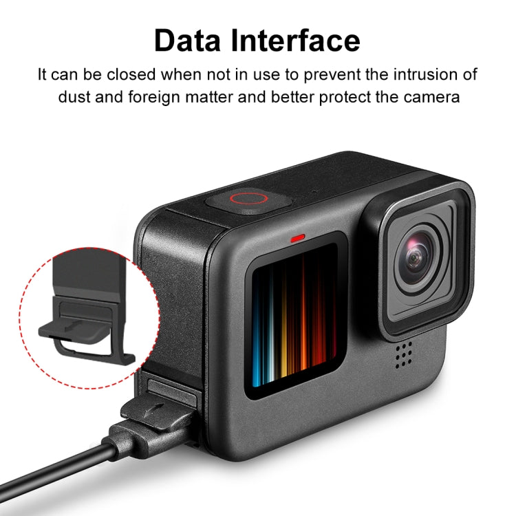 Cubierta de interfaz lateral de batería de plástico PULUZ POM para GoPro HERO12 Negro /11 Negro /10 Negro /9 Negro, POM Plastic Side Cover