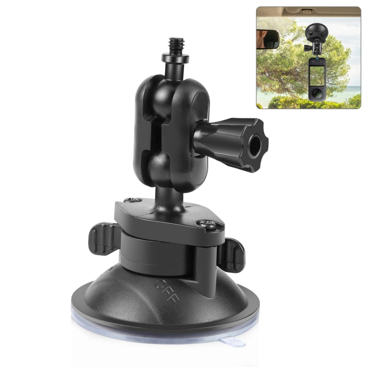 Soporte de ventosa con brazo mágico PULUZ de 1/4 de pulgada, 1/4 inch Suction Cup Mount