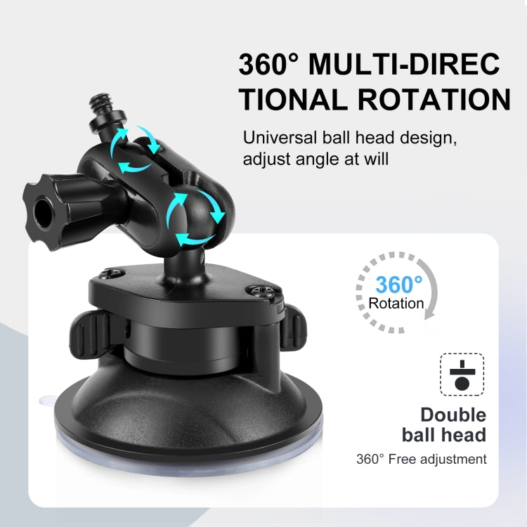 Soporte de ventosa con brazo mágico PULUZ de 1/4 de pulgada, 1/4 inch Suction Cup Mount