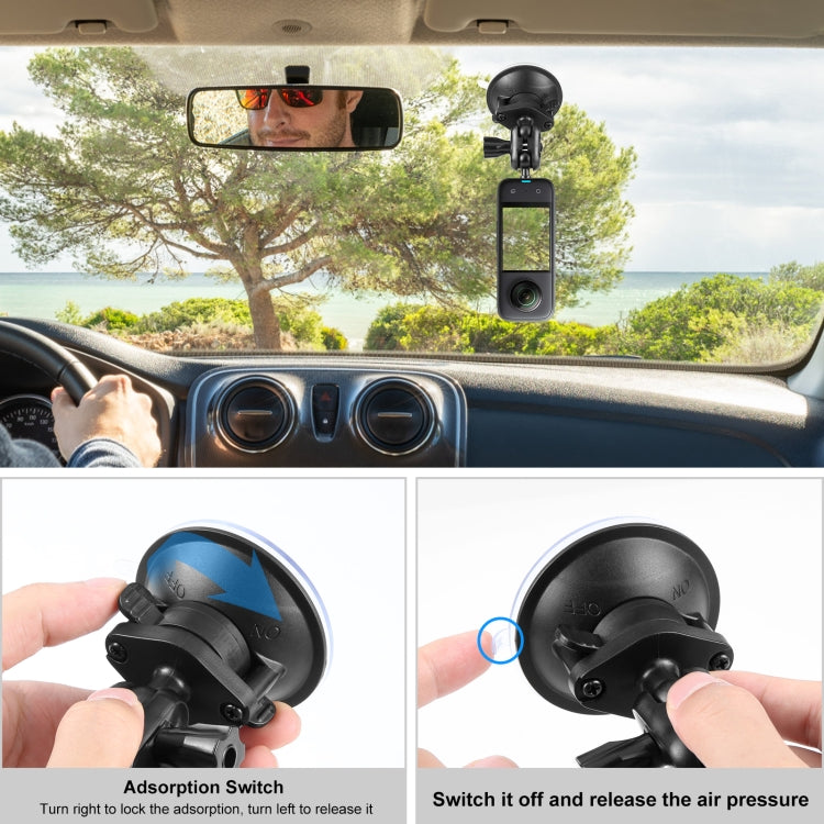 Soporte de ventosa con brazo mágico PULUZ de 1/4 de pulgada, 1/4 inch Suction Cup Mount
